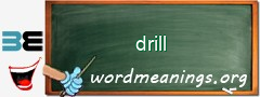 WordMeaning blackboard for drill